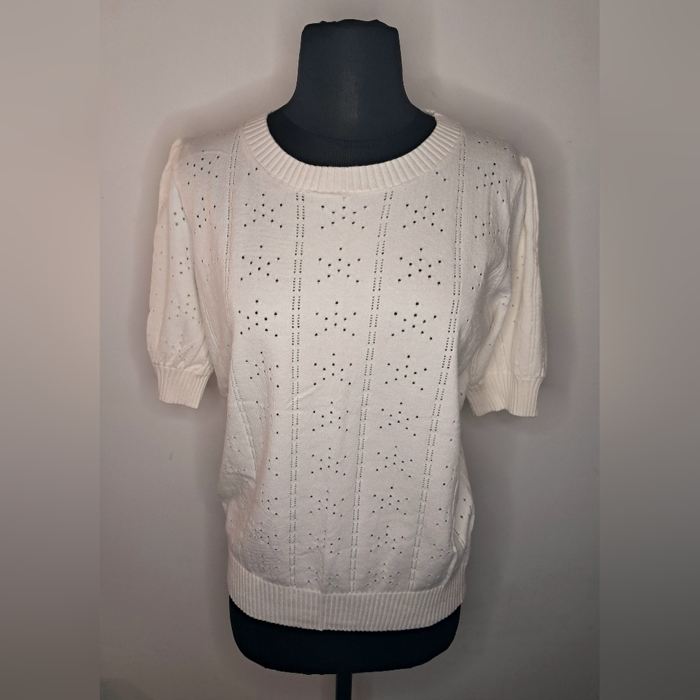 Grace Karin Women's Thin Puff Sleeve Knit Pullover Blouse